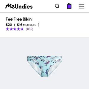 MeUndies Feel Free Bikini Undies Let’s Get Mystical NWT